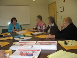 League members meet with County Clerk Kathe Donovan